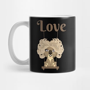 cute Koala bear love long hair star Mug